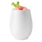Smarty Had A Party 12 oz. Solid White Elegant Stemless Plastic Wine Glasses (64 Glasses), 64PK 3712-WH-CASE - alternate 2